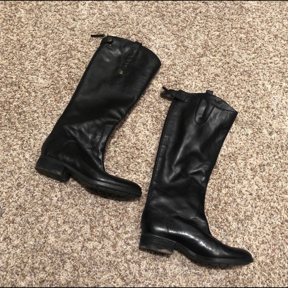 Sam Edelman Tall Black Leather Boots